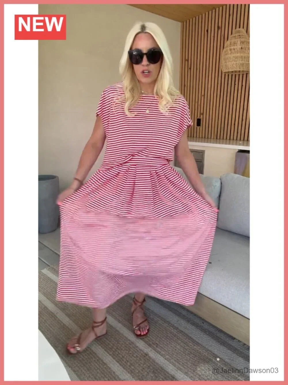 Women's 2 Piece Outfits Striped Skirt Shirt Sets Cotton Spandex
